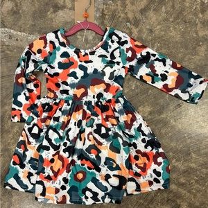 Multi Color Spot Printed Dress (Boutique)